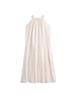 Beautiful neck French off-the-shoulder dress women's summer new sleeveless coffee break seaside vacation long skirt