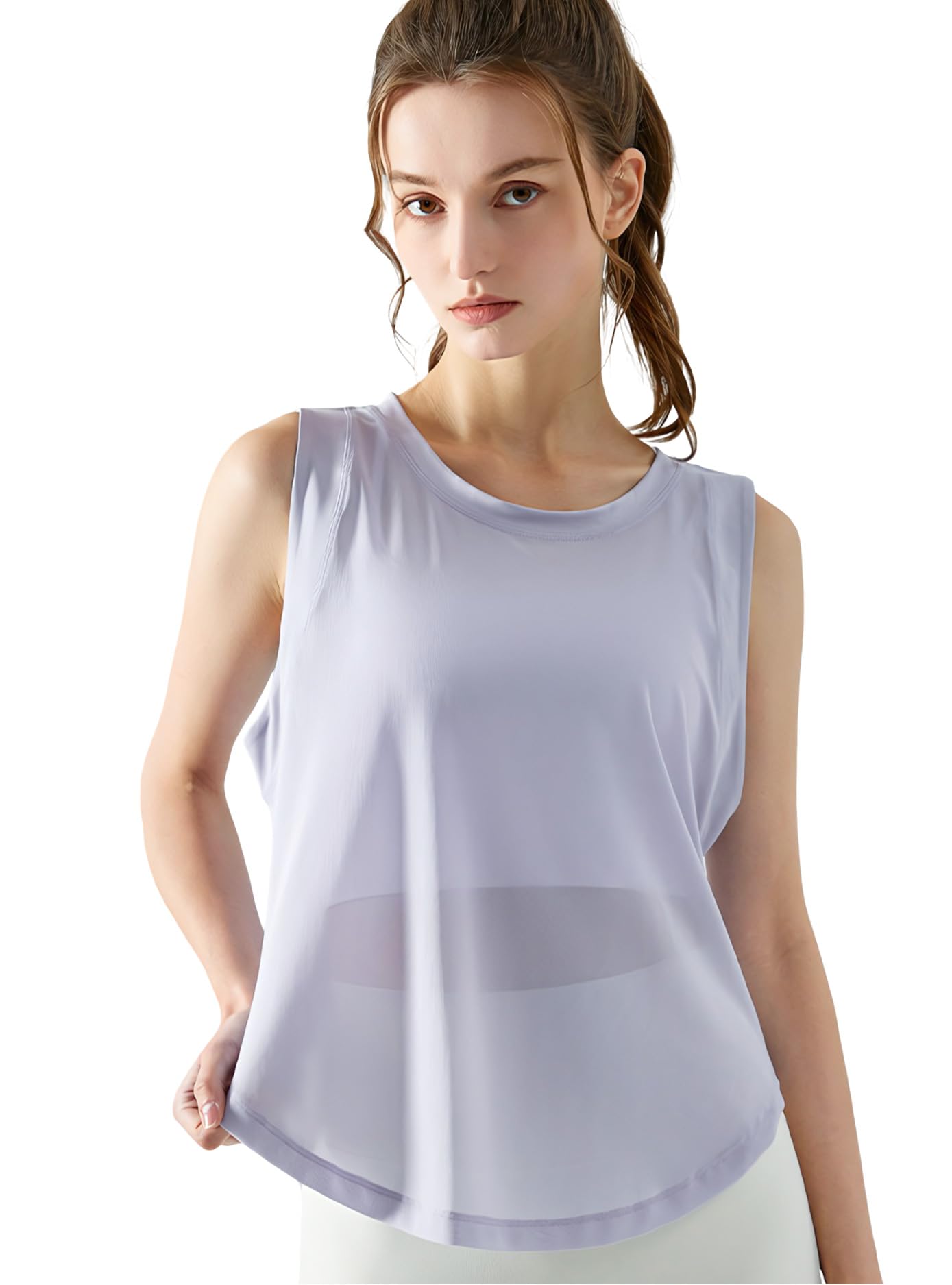 

Майка с коротким рукавом Yuoku в полоску Идеально подходит для и Имеет и Эластичная Идеально подходит для и Спортзала A01 Светлый Женский Принт, Йога, Фитнес, Пилатес.