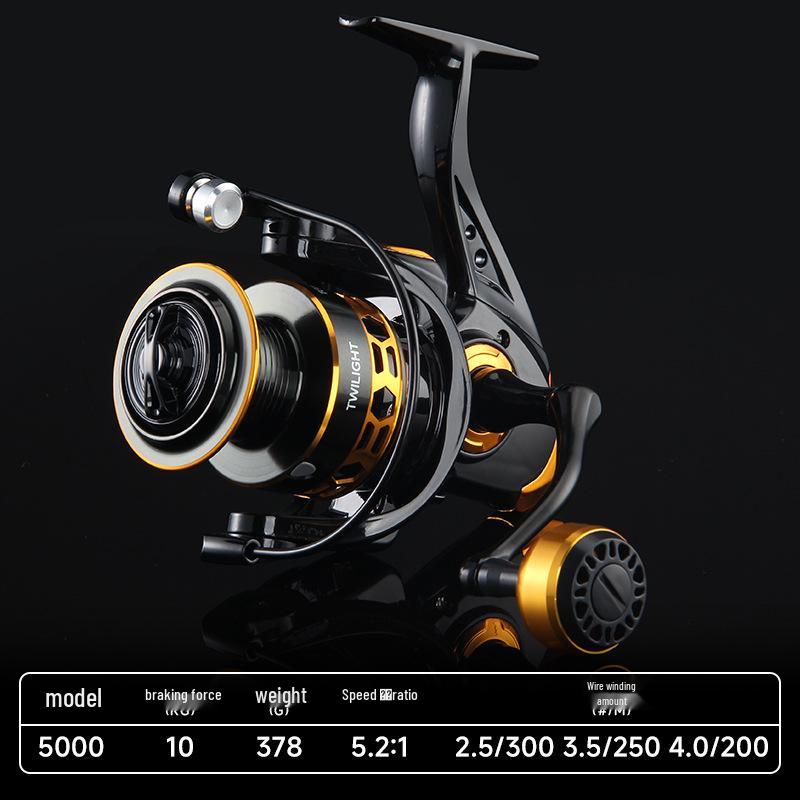 Haotun Zero-Gap Double Handle Spinning Reel: 5.2:1 Long-Cast, Squid & Micro-Object Fishing.