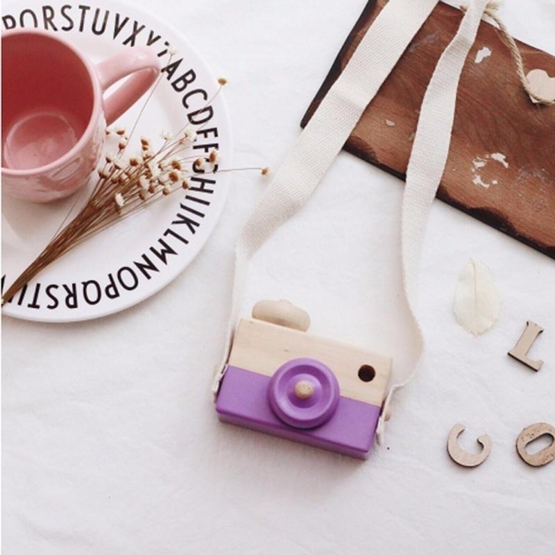 Wooden Camera Cameras Toy Children's Travel Home Decor for Children Kids Christmas Gift