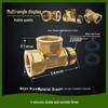 Copper Union with Inner/Outer Threads, Double Inner Thread Water Heater Connector Tee/Elbow Nipple, 46mm & 1" Thread, Different Diameters.