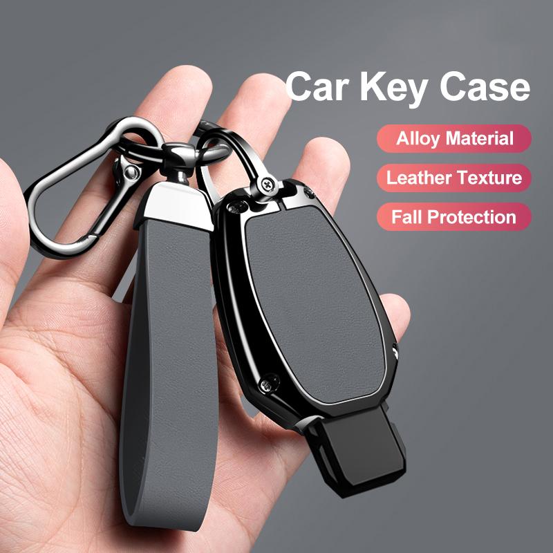 Zinc Alloy Leather Car Key Case For Mercedes Benz A B C E S Class Gls Gla Glk Cls Cla Amg W204 W205 W212 W463 W176 Key Case
