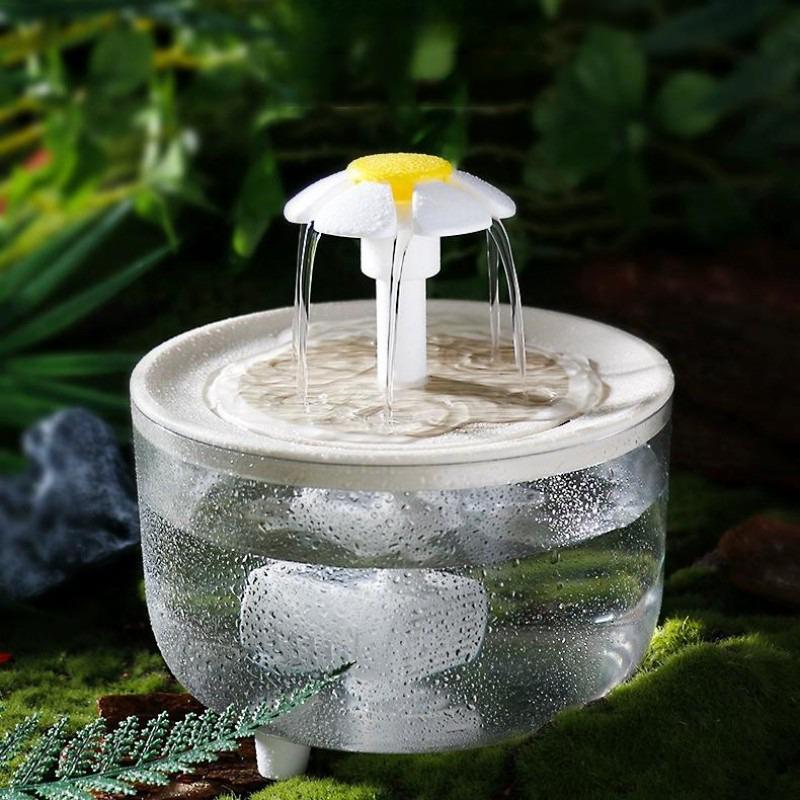Electric Mute 1L Pet Water Fountain Automatic Cat Drink Bowl Filter Pet Drinking Dispenser Drinker For Cats Water Filter
