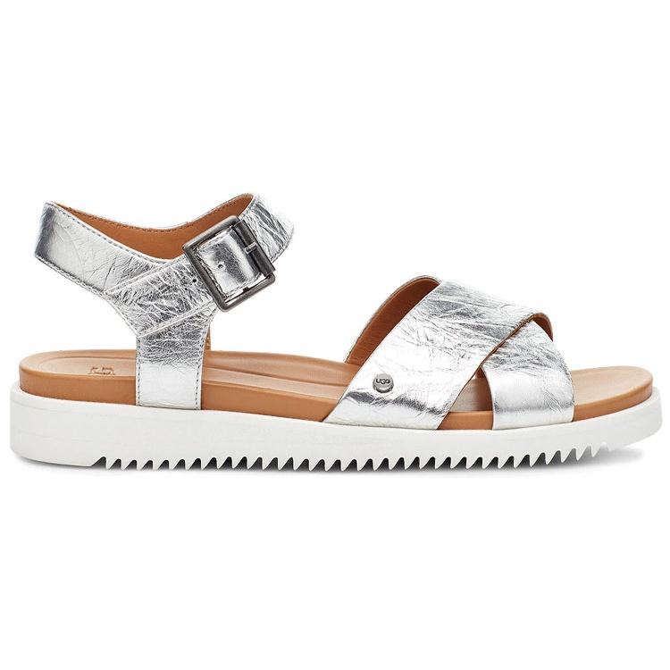 (WMNS) UGG Zoie Metallic Sandal Women's 1116390-SLVR