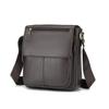 2026 Top Grain Leather Vintage Flap Over Crossbody Bag, Men Genuine Leather Daily Commute Single Shoulder Bag