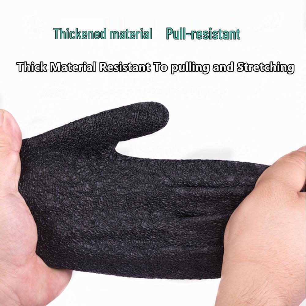 Anti-Slip, Anti-Puncture, Waterproof Fishing Gloves - Non-Stick Latex Grip for Handling Lures and Fish