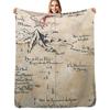 The Road Maps Throw Blanket Stylish Couch Blanket for Home Living Room