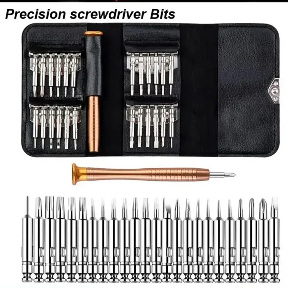 Mini-Präzisions-Schraubendreher-Set, 25-in-1, elektronischer Torx-Schraubendreher, Öffnungs-Reparatur-Werkzeug-Set für iPhone, Kamera, Uhr, Tablet-PC