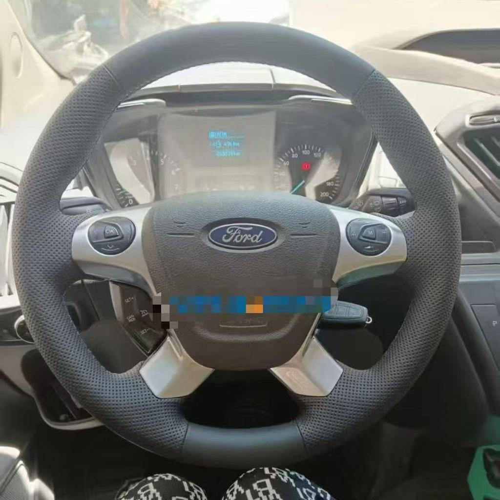 Ford Territory EV Genuine Leather Steering Wheel Cover, Hand-Stitched Grip