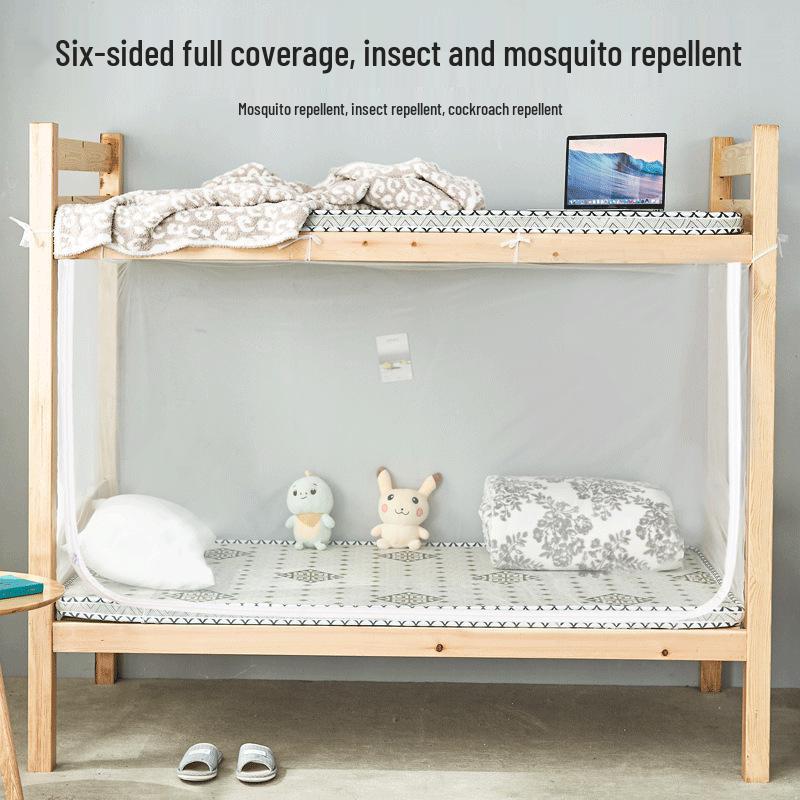 Full Enclosure Blackout Mosquito Net for Student Dorm Bunk Beds