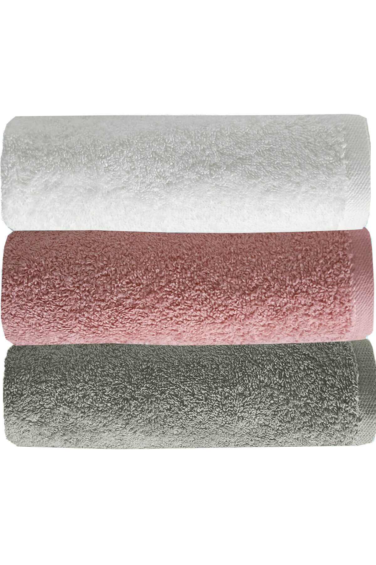 

3-Piece Colorful Hand and Face Towel Set 100% Cotton Natural Harmony синій