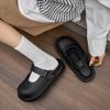 Mary Jane women's shoes are fashionable and versatile, and they are worn outside. Non-slip and cool slippers are heightened. Thick-soled one-pedal