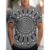 Tricou de vară pentru bărbați, cu gât rotund, imprimat 3D, modă, versatil, la modă, respirabil, casual