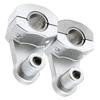 Nakira Motorrad Lenkererhöhung Lenkererhöhungsadapter Höhe 55mm PCX CB250F nkr1053 22,2mm 28,6mm MT-25 (Silber)