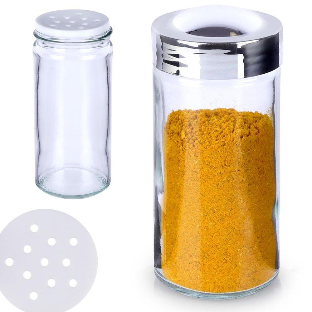 Spice container with strainer, glass, 80 ml