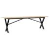 Coffee Table with X shaped Frame 160 x 40 x 45 cm Solid Pine Wood & Steel