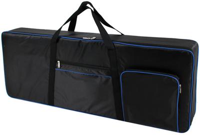 Laquest Waterproof Keyboard Case for 61-Key Soft Keyboard Bag Protection Case Backpackable Electronic Piano Synthesizer Black Blue 420D
