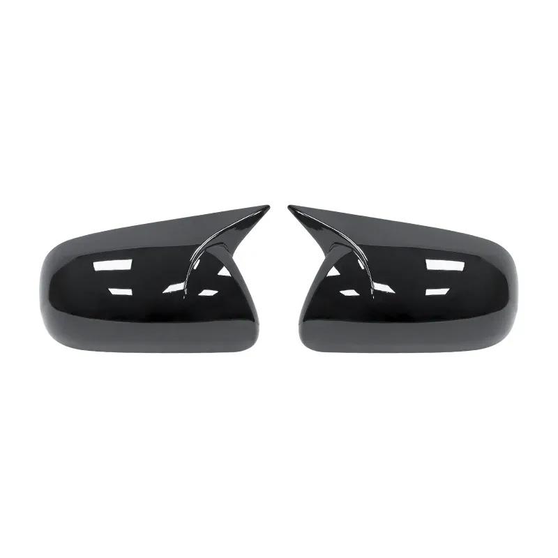 Para Toyota Corolla 2007-2013 Vios Yaris Sedan P90 2008-2013 Capas de espelho retrovisor de carro ABS Fibra de carbono Preto brilhante
