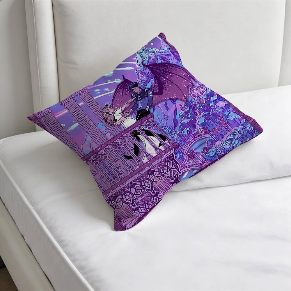 Acotar A Court of Mist Fury Printed Pillowcase Soft Polyester Pillow Cover Home Bedding Decor Print Gift No Pillow Core