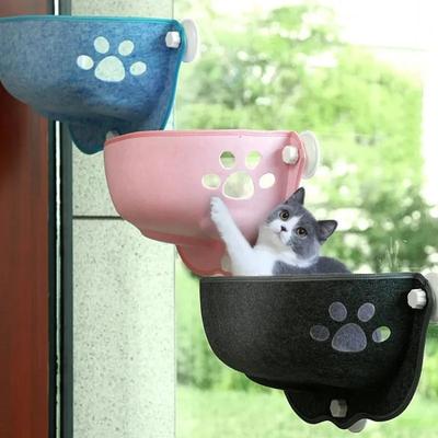 Hamac de fenêtre pour chat avec ventouses puissantes pour animal de compagnie, lit de couchage suspendu pour chat, rangement pour cage à furet chaude pour animal de compagnie, lits de siège ensoleillés