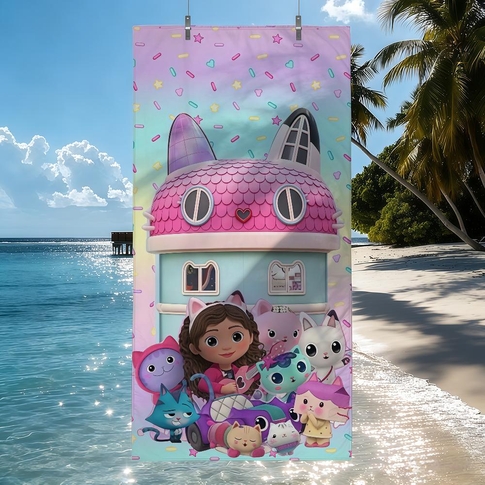 

H-house G-Gabbys Cartoon Towel Quick Drying Beach Towels Are Suitable For Swimming Pools Camping Yoga And The Gym W40*H60(CM)