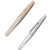 Tainless Steel Precision Tweezers for Eyebrow Eyelashes Beard & Mustache - High-Accuracy Round Head, Seamless Clamping