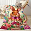 Springtime Bunny Garden Blanket,Suitable for sofas, offices, travel, living rooms, Gifts to relatives and friends, Blanket,Suitable for all seasons.