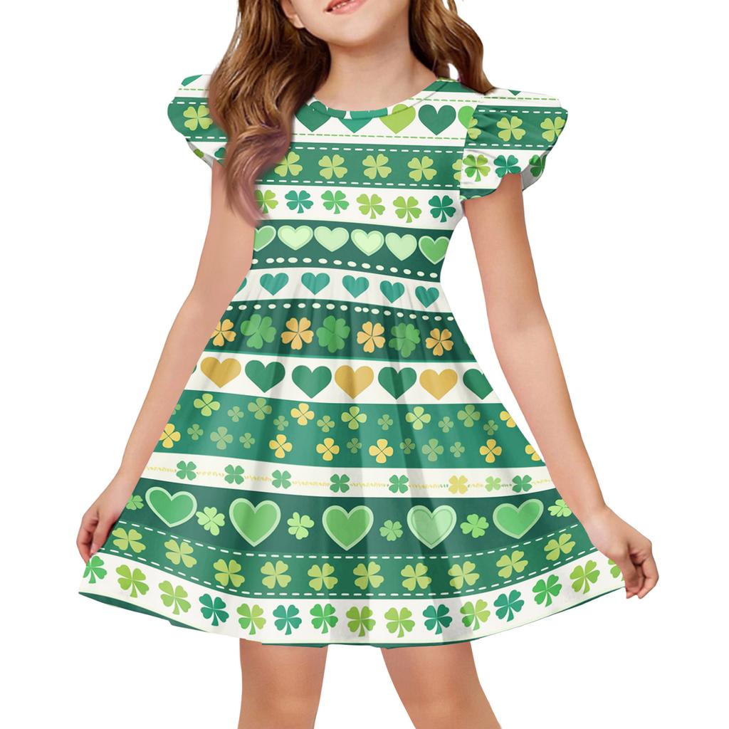 Letnia Sukienka Księżniczki dla Dziewczynek - Sukienka T-shirtowa o Kroju A. dzień Patryka