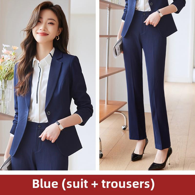 Costum de birou profesional coreean pentru femei, primăvara 2025, croială slim fit