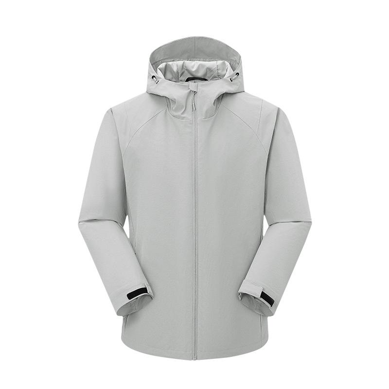 Elastischer Trenchcoat Herren Kapuze Locker Lässige Jacke Outdoor Sport Atmungsaktiv Bequem Einfarbig Mantel Damen