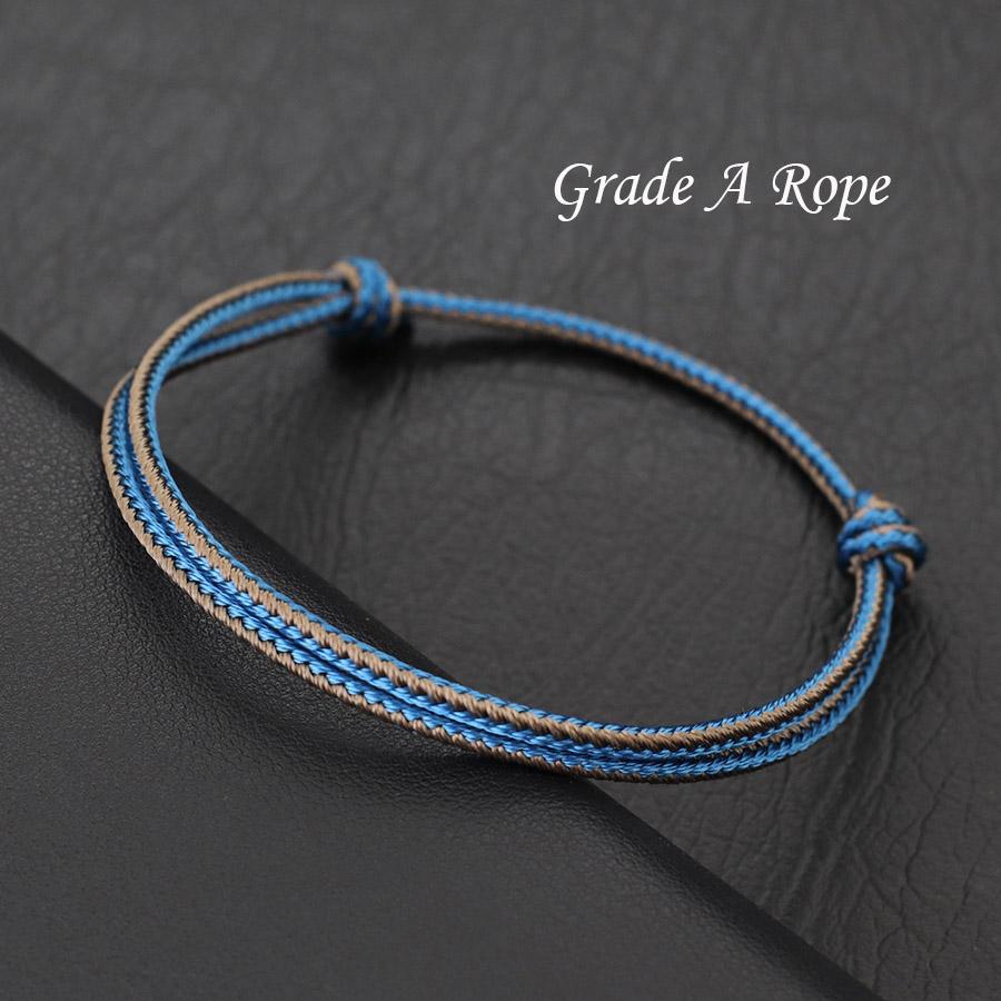 Braccialetto Intrecciato Cordo Sottile 3mm Grado A Per Uomo Sport Outdoor Casual Regalo Perfetto Per Lui Accessori Uomo Gioielli