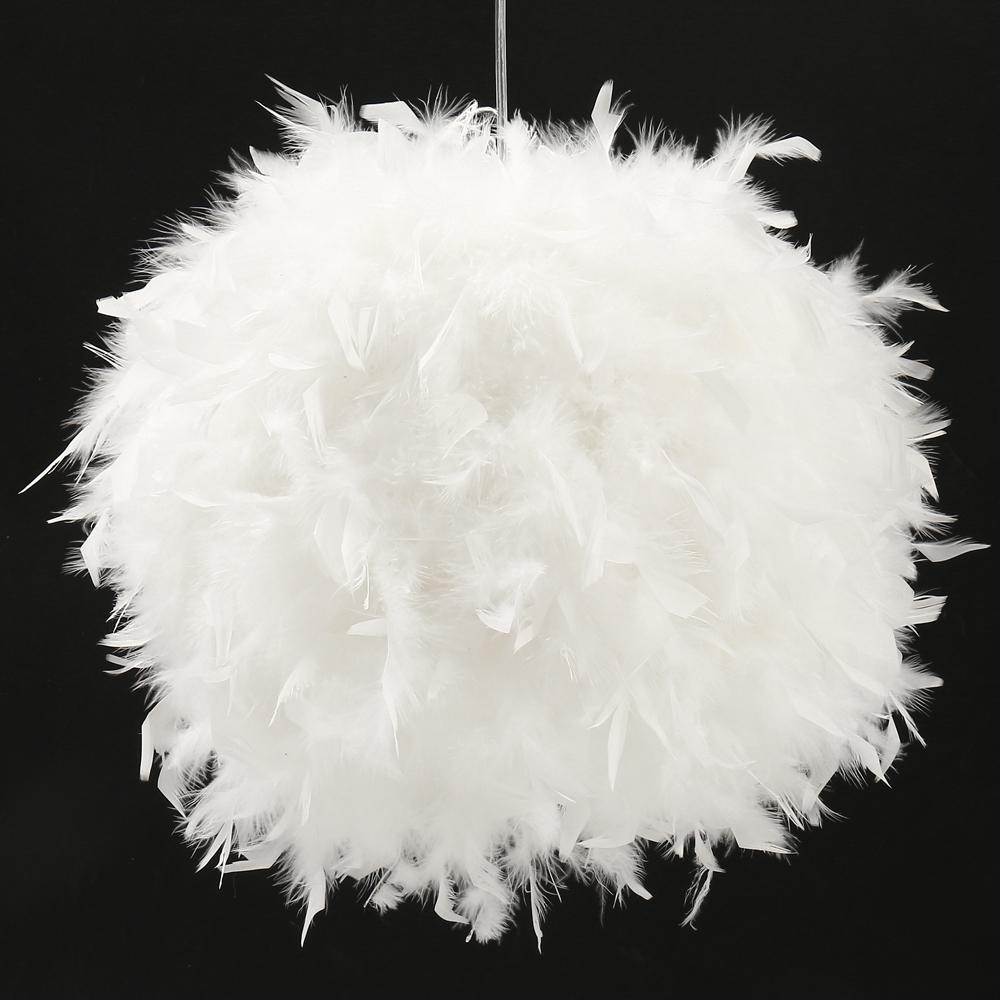 Modern Feather Lamp Chandelier Bedroom Decoration Exhibition Hall Chandelier Simple White Feather LED Lighting