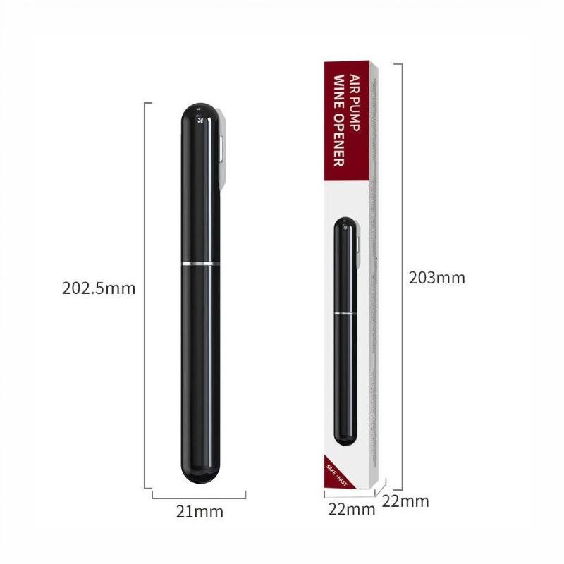 Portable Handheld 2 In 1 Air Pressure Wine Opener With Air Pump Cork Remover Foil Cutter Compact For Party