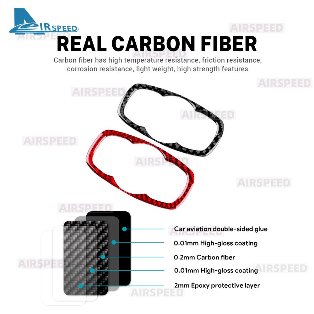Real Soft Carbon Fiber Sticker For Ford Focus MK4/Focus ST 2019 2020 2021 2022 2023 2024 2025 LHD RHD Car Headlight Switch Frame