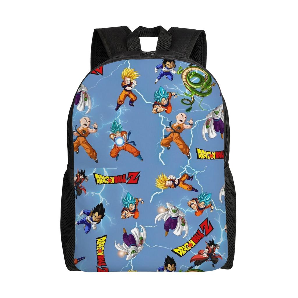 Dragon Ball Z Cartoon Rucksack für Männer Frauen Mode Schüler Tagesrucksack DBZ Goku Laptop Computer Umhängetasche Leicht