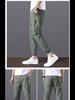2023 Men's Korean-Style Ice Silk Casual Pants, Quick-Drying, Trendy, Loose-Fit Nine-Point Sports Pants for Summer.