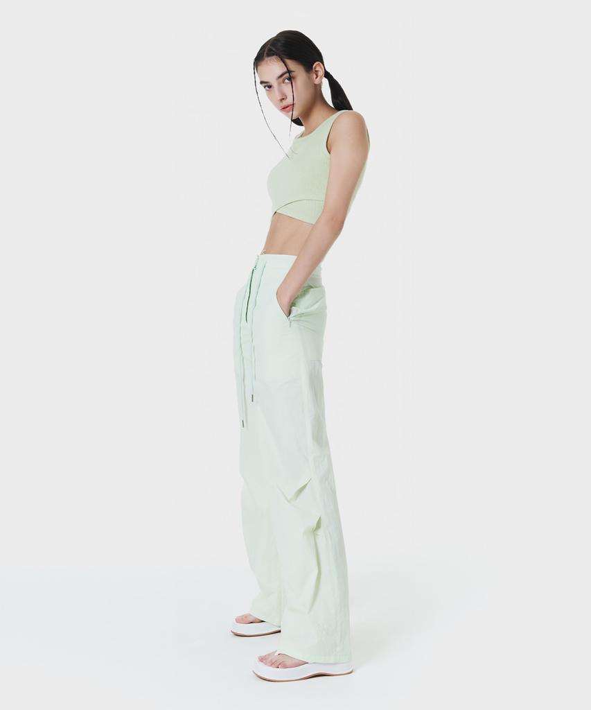 MAKE A TOAST Double-Pleated String Slim Wide Pants Mint Mbcspa002Mt