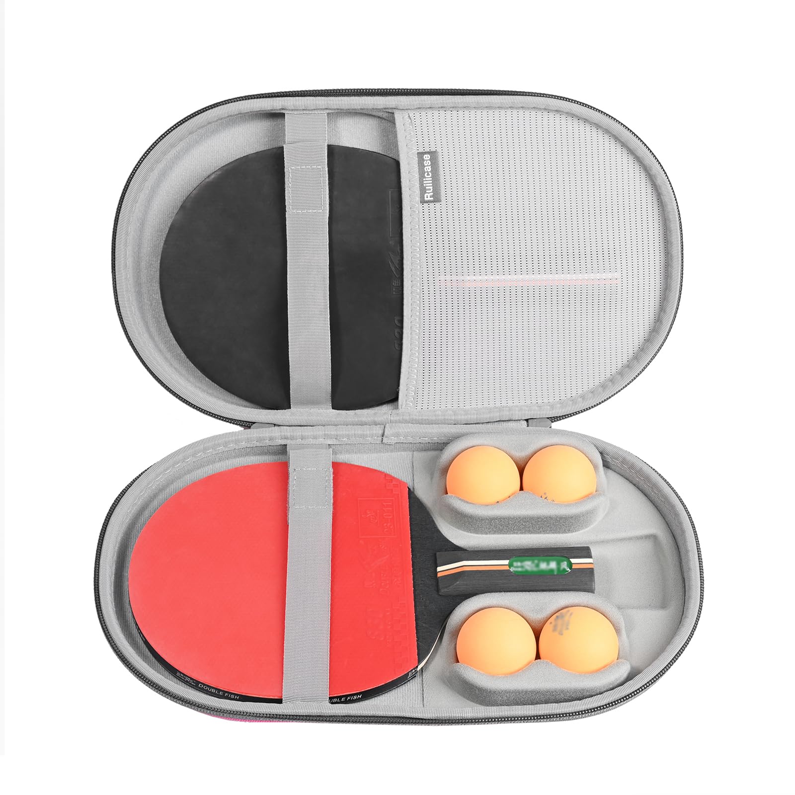 

Ruilicase Storage Case for Table Tennis Rackets/Ping Pong Bats/Hexagonal Table Tennis Rackets, 2 Paddles and 4 Balls - Pink (Case Only)