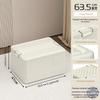 Foldable Plastic Storage Box, Cream Color, 6 Sizes, for Clothes and Home
