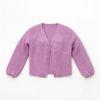 European & American Mid-Length Women's Cardigan - Solid Color, Casual, Loose Knit for Autumn & Winter