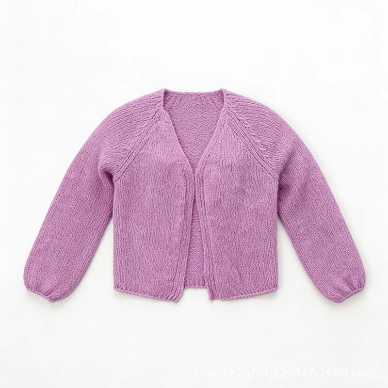 European & American Mid-Length Women's Cardigan - Solid Color, Casual, Loose Knit for Autumn & Winter