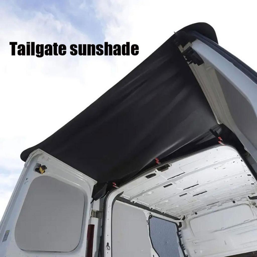 Rear Door RV Awning Waterproof Campervan Awning Windproof Truck Van Rear Protector for Camping Hiking Beach Picnic Outdoors