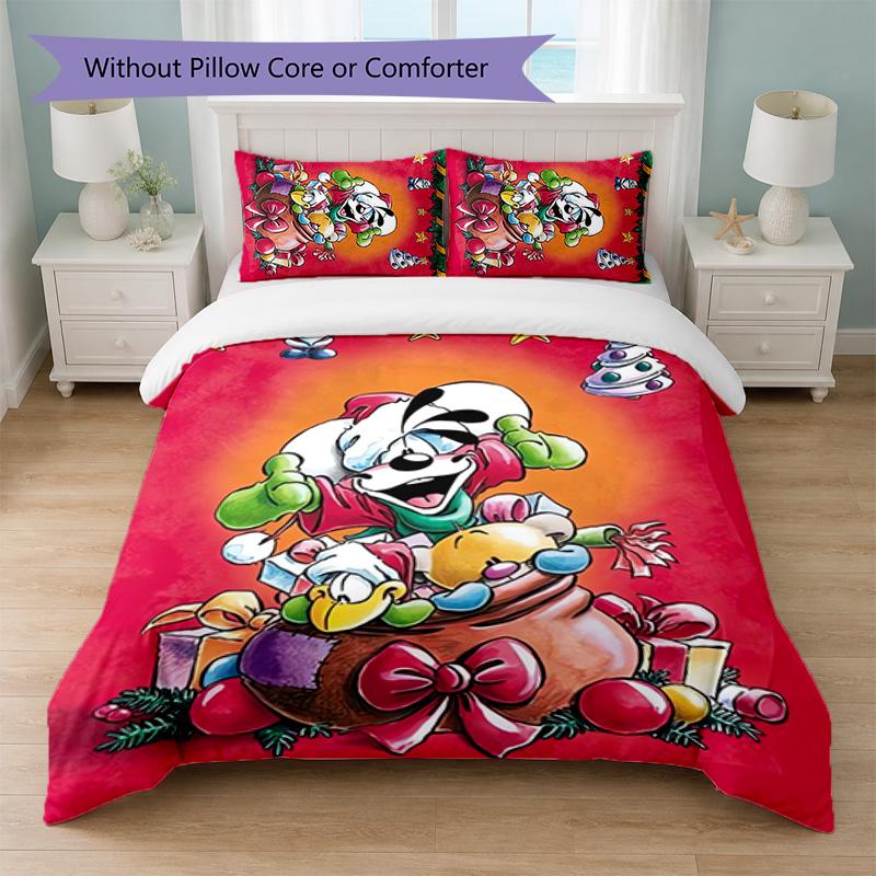 Set Copripiumino 3 Pezzi Diddl Print 1 Copripiumino e 2 Federe Biancheria da Letto Morbida per Camera da Letto Domestica