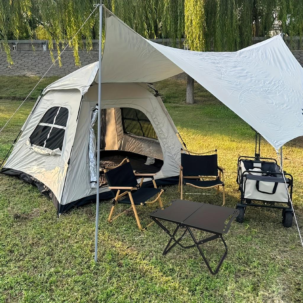 Lightweight Folding Camping Table, Picnic Desk with Carry Handle, Tripod Base, Ideal for Outdoor Activities, Camping Accessorie