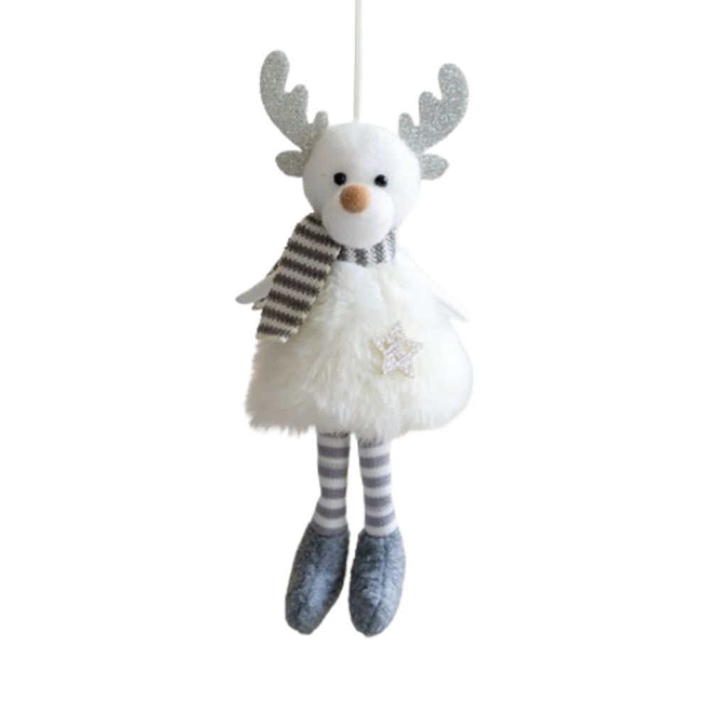 Cartoon Christmas Plush Girl Ornaments Handmade Xmas Tree Pendant  Party Favors