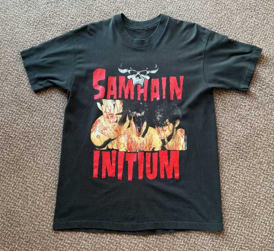 Vintage 1990 Samhain Initium T-Shirt Anvil Tag Danzig Misfits Punk Tee S-5XL Unisex T-Shirt S