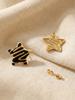 Vintage Gold Earrings For Women Cute Geometric Gold Plated Stainless Steel Trendy Colorful Summer Starfish Stud Earrings