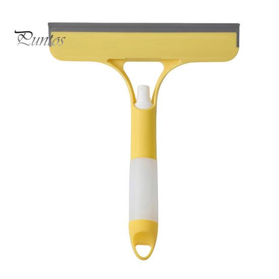 Streak-free Window Cleaning Scraper Glass Wiper 3-In-1 with Spray Bottle Surface Cleaner Tool Ergonomic Handle All-Purpose Integrated