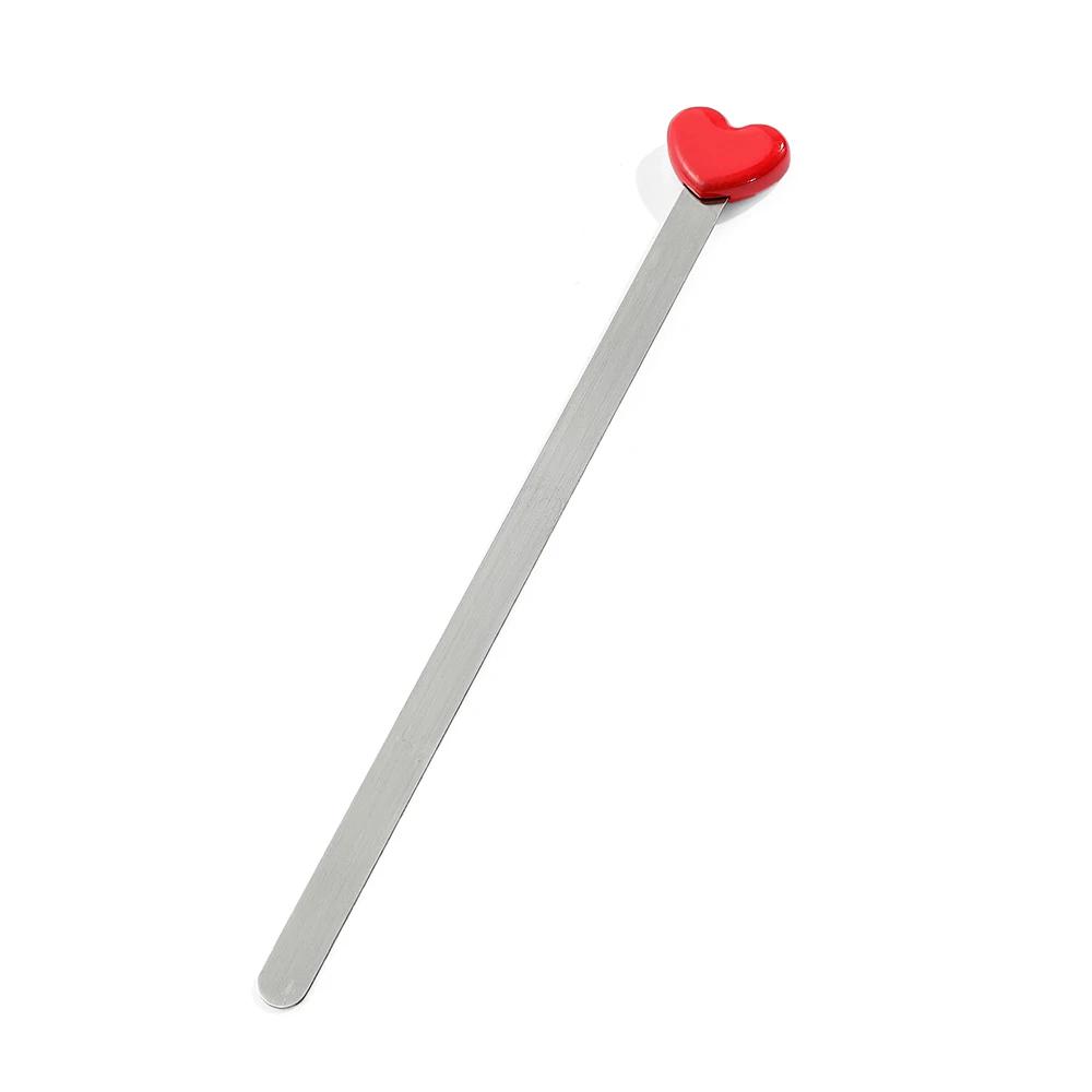 Heart Stainless Steel Bookmark Exquisite Readings Page Mark Stationery for Men Women Simple Literature Bookmark Supplies