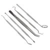5pcs Dental Tools Pick Hygiene Set Plaque Remover Stainless Steel Tooth Scraper Teeth Cleaning Tools with Oral Mirror